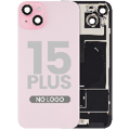 Bakglas med MagSafe-magnet och NFC & ficklampsflex för iPhone 15 Plus (ingen logotyp) (eftermarknad) (rosa) rosa