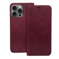 Smart Suede-fodral för iPhone 15, vinröd