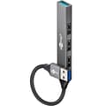 Goobay Slim 4-Port USB-A till USB-A Hub 4 porte lysegrå