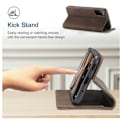 Miniatyrbild 4 av 4: Läderfödral caseme 0013 för iphone 14 mörkbrun mörkbrun