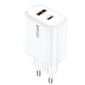 BWOO CDA207 PD 36W väggladdare 1x USB-A + USB-C port vit vit