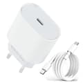 Snabbladdare 20W (2 m) för iPhone 15 vit