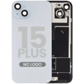 Baksida i glas med MagSafe-magnet & NFC & ficklampsflex för iPhone 15 Plus (ingen logotyp) (eftermarknad) (blå) blå