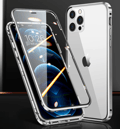 Dubbel magnetfodral för iPhone 12/12 Pro – Silver silver