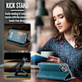 Miniatyrbillede 6 af 7: CaseMe 0013 Læder Wallet Case til iPhone 16 plus grøn green