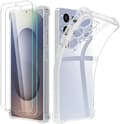 2-pack skärmskydd och silikonfodral för Samsung S23 transparent