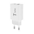 VÄGGLADDARE T-PHOX SPEEDY USB-C 20W + USB 18W QC 3 0 vit vit