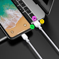 Miniatyrbild 3 av 4: 2 st super kvalitet 1m usb-c laddarekabel rosa rosa