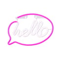 Neon LED-ljus HELLO rosa vit fladdermus + USB FLNE15 Forever Light rosa