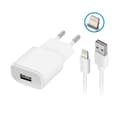 Forever TC-01 laddare 1x USB 1A vit + Lightning-kabel vit