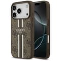 Guess 4G Printed Stripes MagSafe fodral för iPhone 17 Pro brun brun