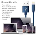 Miniatyrbild 8 av 10: 2 st top kvalitet 2 m iphone kabel - röd