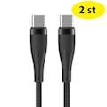 Miniatyrbild 1 av 5: 2 st 1 m maXlife kabel  Usb-C - Usb-C  60W svart svart