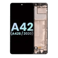 OLED-enhet med ram för Samsung Galaxy A42 5G (A426 / 2020) (Service Pack) (Prism Dot Black) svart