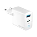 Forever TC-06-45AC GaN PD QC laddare 1x USB-C 1x USB 45W vit vit