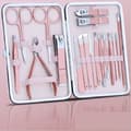 Nagelsats (18 stycken) manikyr kit pedikyr|rosa rosa