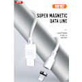 Miniatyrbild 2 av 4: XO® 1m magnetisk NB187 USB - Lightning vit
