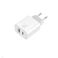 Nätladdare MX ALFA 20W PD+QC, USB-A+C vit TTT