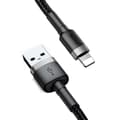Baseus kabel Cafule USB - Lightning 1,0 m 2,4A grå-svart svart