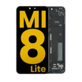LCD-enhet med ram för Xiaomi Mi 8 Lite (renoverad) (Midnight Black) svart