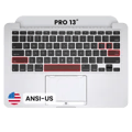 Toppfodral med tangentbord (ANSI US) för MacBook Pro 13\" A1425 (2012-2013) (Begagnad OEM-dragning: Klass A)