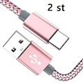 Miniatyrbild 2 av 9: 2 st hög kvalitet 1 m usb-c svart "Black"
"Svart"
