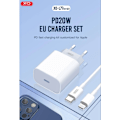 Miniatyrbild 2 av 5: 20W 1x USB-C vit + Lightning - USB-C-2m kabel 1 m