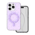 Bubble Dots Mag skal för iPhone 14 Pro lila lila