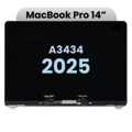 Komplett LCD-skärmenhet (matt) för MacBook Pro 14\" A3434 (2025) (äkta OEM) (silver) silver