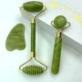 Miniatyrbild 6 av 6: 3 part Facial Massage Crystal Roller Jade Roller Stone Natural