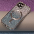 Miniatyrbild 2 av 9: Glitter Chrome Mag-fodral för iPhone 15 plus silvergradient silver