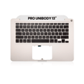 Toppfodral med tangentbord (ANSI US) för MacBook Pro 13\" A1278 (2011-2012) (Begagnad OEM-dragning: Klass B)