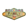 RETRO Metallskylt LED Welcome Family Forever Light