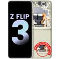 Inre OLED-enhet med ram för Samsung Galaxy Z Flip 3 5G (USA och internationell) (Service Pack) (Cream) vit
