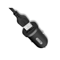 Miniatyrbild 1 av 3: XO billaddare TZ08 2x USB 2,1A svart + USB-C kabel
