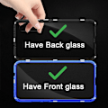 Miniatyrbild 3 av 6: Dubbelsidigt glas magnetisk metall för Samsung S20plus grön grön