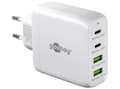 Goobay 4-portars USB GaN-laddare 65W PD vit vit