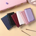 Miniatyrbild 7 av 7: Long Lanyard läder fodral för iphone 14 plus med 7 kortplatser rosa rosa