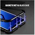 Miniatyrbild 2 av 8: Dubbelsidig magnet fodral med härdat glas för Samsung S9 plus|svart