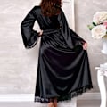 Miniatyrbillede 5 af 5: Lang morgenkåbe | Sort | XL | black XL