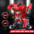 Miniatyrbild 2 av 6: 1:18 24 CM RC bil 2 i 1 Transformer Robot bil gul gul