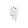 Maxlife MXTC-09-45CC GaN PD QC laddare 2x USB-C 45W vit vit