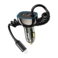BWOO CC96L 30W PD billaddare 1x USB-C 1x USB-port med lightning-kabel grå