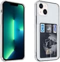 Silikonfodral med kortplats för iPhone 13 Pro Max – Transparent transparent