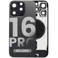Baksida i glas med MagSafe-magnet för iPhone 16 Pro (ingen logotyp) (eftermarknad) (svart titan) svart