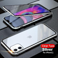 Miniatyrbild 1 av 10: Dubbelsidig magnet fodral med härdat glas för iphone 11 pro max