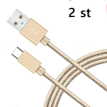 Miniatyrbild 1 av 7: 2 st 1 m USB-C färgade kabel|guld guld