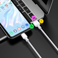 Miniatyrbild 2 av 4: 2 st super kvalitet 1m usb-c laddarekabel grön grön