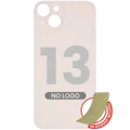 Bakglas med 3M-lim för iPhone 13 (ingen logotyp / stort kamerahål) (rosa) rosa