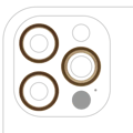 Bakre kameraram endast för iPhone 12 Pro (Guld) (3-delat set) (10-pack) guld